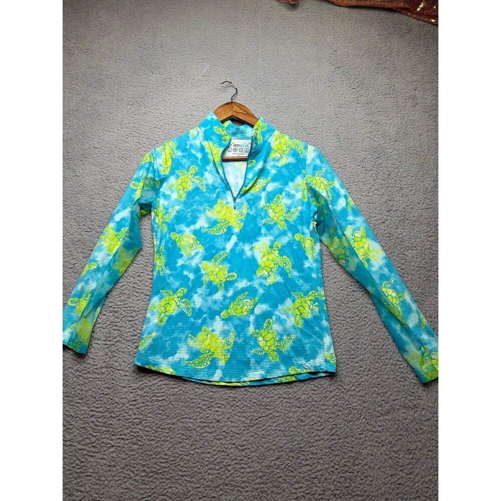 IBKUL golf pickleball sea turtle 1/4 zip pullover size small